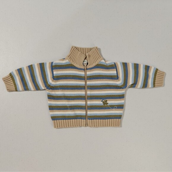 Vintage Gymboree Airplane Cardigan Overalls Set 3 - 6 M Baby Boys Flyer Aviator - Picture 9 of 16
